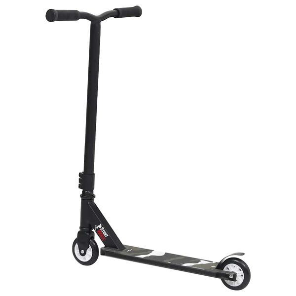 vidaXL Stuntscooter med aluminiumstyre svart