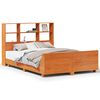 vidaXL Sengeramme uten madrass voksbrun 140x190 cm heltre furu