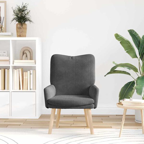 vidaXL lenestol Mørkegrå 63 x 67 x 94 cm Sherpa-stoff