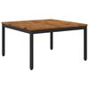 vidaXL Kaffebord Naturlig og svart 80 x 80,5 x 45 cm Solid akasietre
