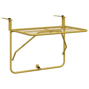 vidaXL Balkongbord gull 60x40 cm st&aring;l