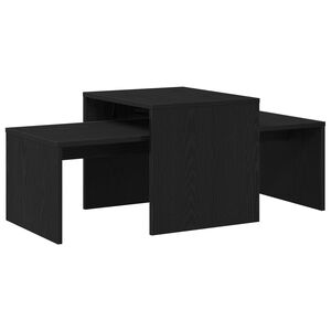 vidaXL Stablingsbord Svart Eik 100 x 48 x 40 cm Konstruert tre