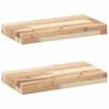 vidaXL Flytende hyller 2 stk 60x20x4 cm ubehandlet heltre akasie