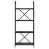 vidaXL Bokhylle Svart Eik 60 x 30 x 146 cm Konstruert tre
