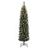 vidaXL Kunstig slankt juletre 300 LED 180 cm