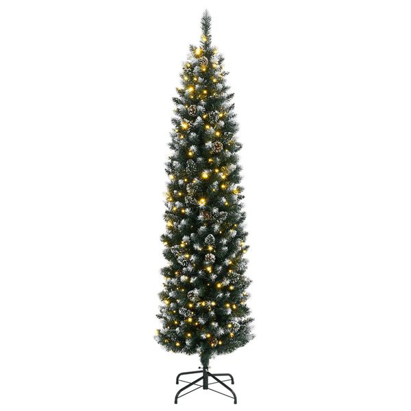 vidaXL Kunstig slankt juletre 300 LED 180 cm