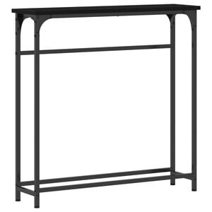 vidaXL Konsollbord Svart Eik 75 x 19,5 x 75 cm Konstruert tre