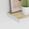 vidaXL Flytende vegghyller 4 stk eik og hvit 23x23,5x3,8 cm MDF