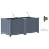 vidaXL Hageblomsterpotte 2 pcs Lys Gr&aring; 80 x 40 x 37,5 cm Plast