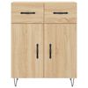 vidaXL Highboard sonoma eik 69,5x34x180 cm konstruert tre