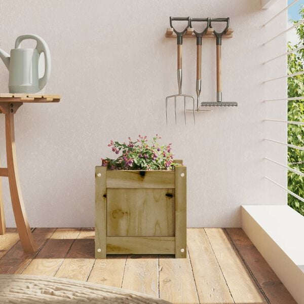 vidaXL Hageplantekasse 31x31x31 cm impregnert furu