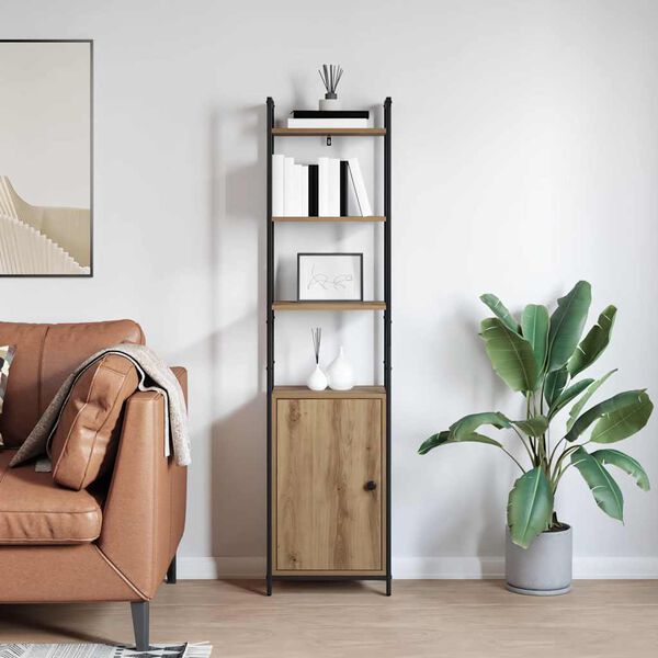 vidaXL Bokskap Artisan Eik 40 x 24 x 161 cm Konstruert tre