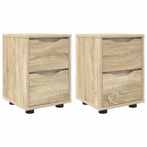 vidaXL Nattbord 2 pcs Sonoma eik 30,5 x 30 x 43 cm Konstruert tre
