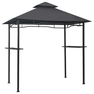 vidaXL Paviljong til grilling 240x150x255 cm antrasitt st&aring;l