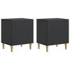 vidaXL Nattbordskap 2 pcs Svart 43 x 34,5 x 50 cm Konstruert tre