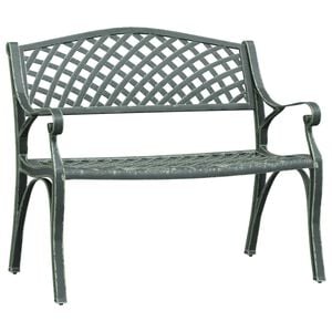 vidaXL Hagebenk 102 cm st&oslash;pt aluminium gr&oslash;nn