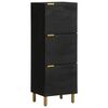 vidaXL Highboard svart 40x33x110 cm konstruert tre