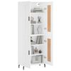vidaXL Highboard hvit 69,5x34x180 cm konstruert tre