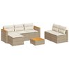 vidaXL Hagesofaer med puter 5 deler beige polyrotting akasie