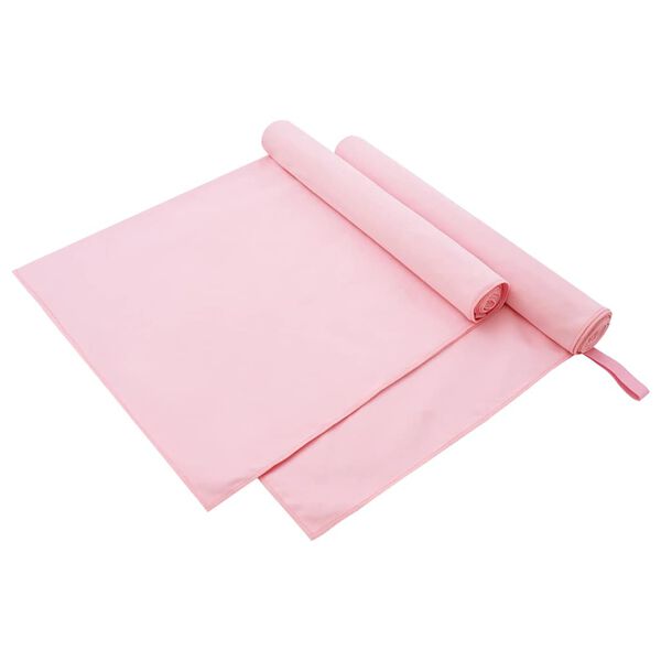 vidaXL Sportsh&aring;ndkl&aelig;r 2 pcs Rosa 180 x 90 cm Polyester og polyamid