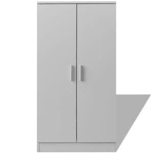 vidaXL Skoskap 7 hyller hvit