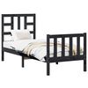 vidaXL Sengeramme med hodegavl svart small single heltre