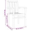vidaXL Hage Spisegruppe 5 pcs Brun Heltre teak
