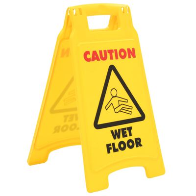 vidaXL Gulvskilt Caution Wet Floor 2 stk plast 47 cm