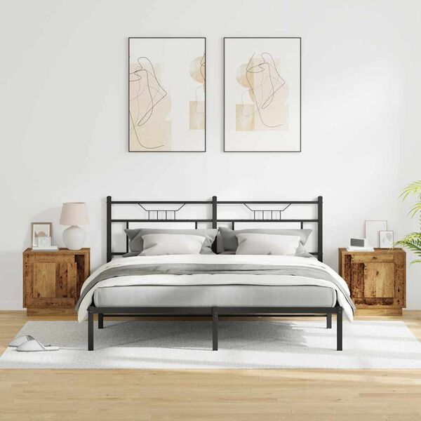 vidaXL Nattbordskap 2 pcs Gammelt tre 44 x 34,5 x 45 cm Konstruert tre