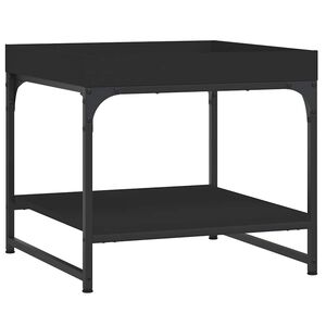 vidaXL Salongbord svart 49,5x49,5x45 cm konstruert tre