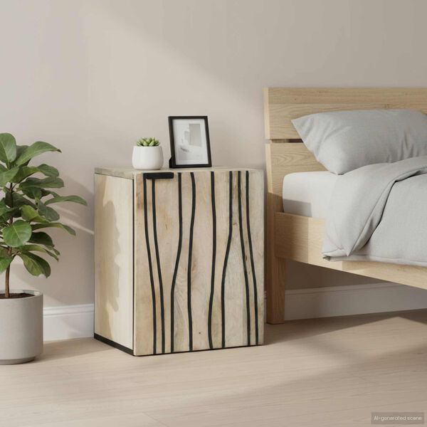 vidaXL Baderomsvaskeskap med d&oslash;r Hvit 38 x 33,5 x 48 cm Konstruert tre