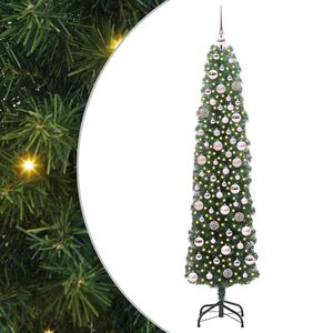 vidaXL Kunstig juletre med 300 LED gr&oslash;nn 180 cm PVC og st&aring;l og plast