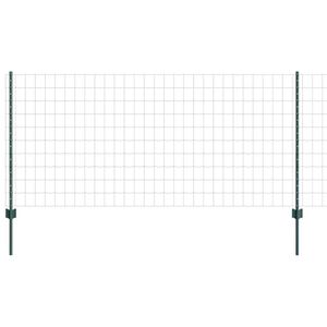 vidaXL Euro gjerdet med stolpe 25 x 1 m PVC-belagt st&aring;l Gr&oslash;nn Mesh