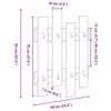 vidaXL Vegghengt kleshenger Gammelt tre 60 x 3 x 82 cm Konstruert tre