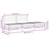 vidaXL Hagesofa 3-seters heltre furu