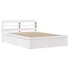 vidaXL Sengeramme med hodegavl hvit 140x190 cm heltre furu