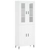 vidaXL Highboard hvit 69,5x34x180 cm konstruert tre