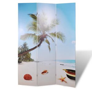 vidaXL Sammenleggbar romdeler 120x170 cm strand