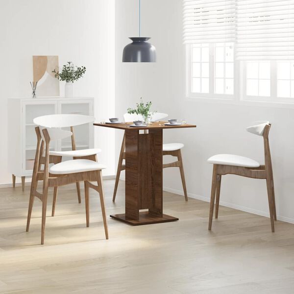 vidaXL Bistrobord brun eik 60x60x75 cm konstruert tre