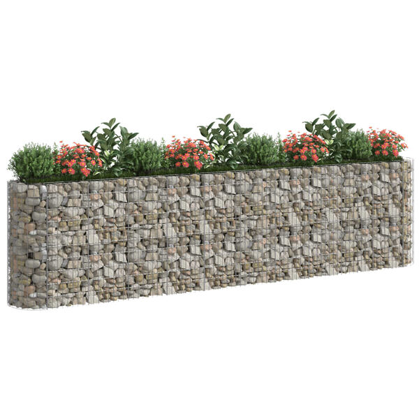 vidaXL Gabion høybed galvanisert jern 400x50x100 cm