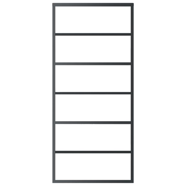 vidaXL Skyvedør med monteringssett 90x205 cm ESG glass og aluminium