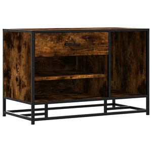 vidaXL Skobenk r&oslash;kt eik 80x40x53,5 cm konstruert tre og metall