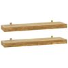 vidaXL Vegghyller 2 stk 60x15x4 cm heltre teak