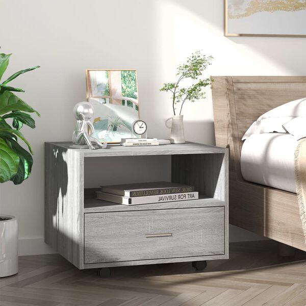 vidaXL Salongbord gr&aring; sonoma 55x55x40 cm konstruert tre