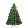 vidaXL Kunstig juletre med 300 LED med stativ gr&oslash;nn 240 cm PE og PVC