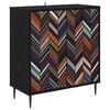 vidaXL Serviesskap OMMEN Svart eik 69 x 33 x 76 cm Konstruert tre