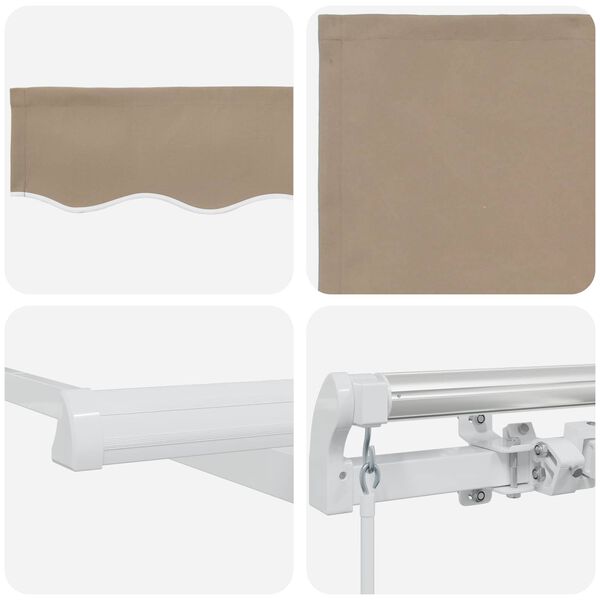 vidaXL Markise Beige 3 x 2,5 m Polyester og metall