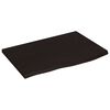 vidaXL Vegghylle m&oslash;rkebrun 60x40x2 cm behandlet heltre eik