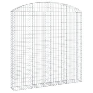 vidaXL Gabionkurv buet 200x30x200/220 cm galvanisert jern