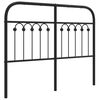 vidaXL Utskiftbar sengegavl i metall svart 120 cm